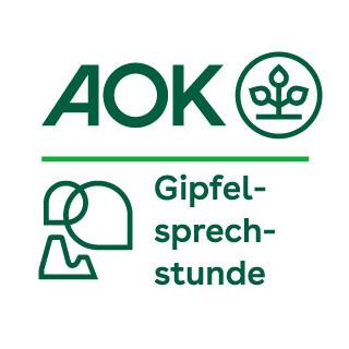 AOK Gipfelsprechstunde Logo III 2023 Extern ZW Rgb weiss