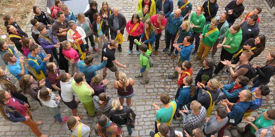 Großer Spaß bei Schnick-Schnack-Schuck mit Fangemeinde - Foto: JDAV/Britta Zwiehoff