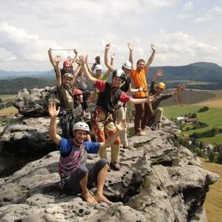 Klettern im Elbsandstein, Foto: Sebastian Wolf