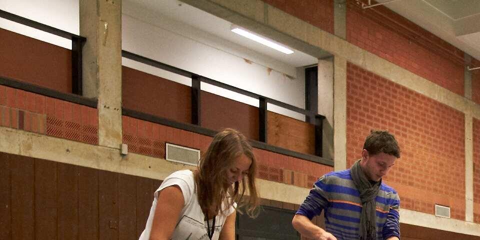 Übernachtung in der Turnhalle