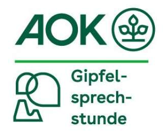 Logo der Gipfelsprechstunde der AOK Bayern